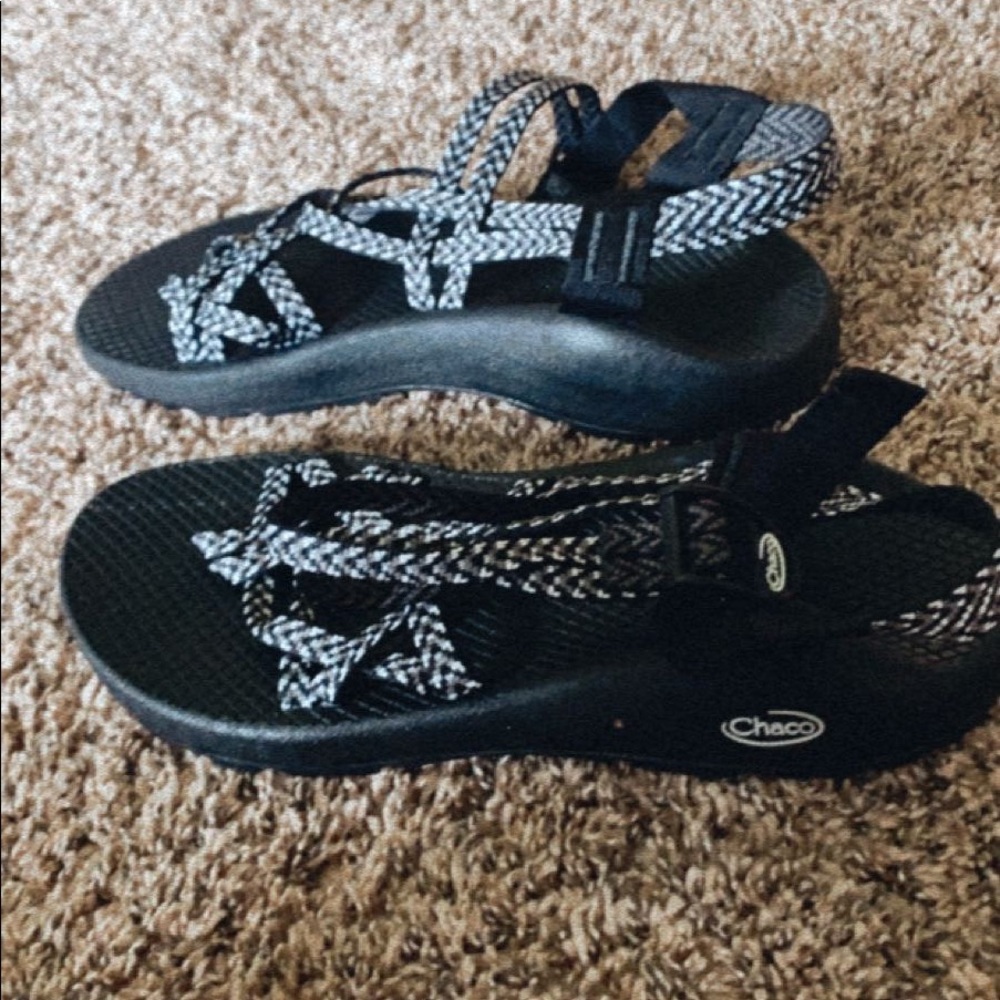 Never worn black and white Chaco sandals; size 9